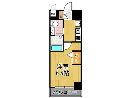 エステムコート難波ウエストサイド4ザ・フォース(1K/8階)の間取り写真