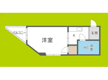 エルパラッツォ玉出(1K/3階)の間取り写真