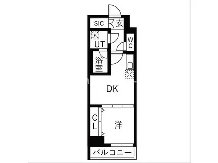OAKLANCE 森下II(1DK/5階)の間取り写真