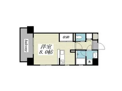 ヴィアーレ広瀬(ワンルーム/3階)の間取り写真