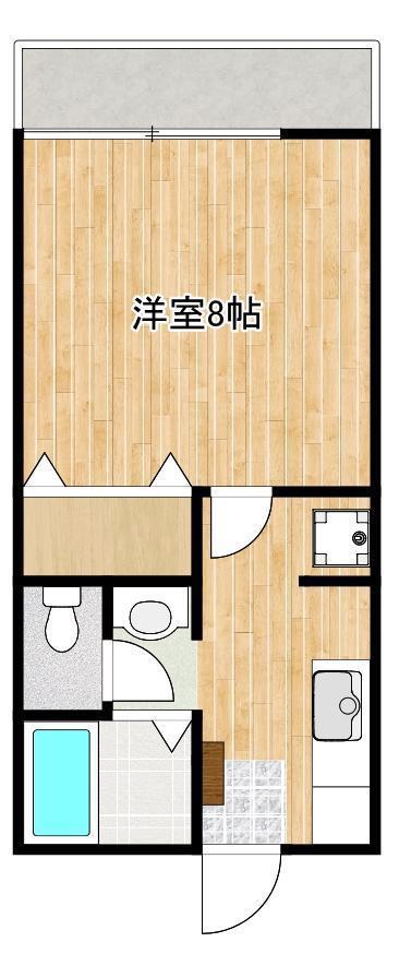 シティハイムレトア(1K/1階)の間取り写真