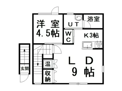 CLARTE SUD(1LDK/2階)の間取り写真