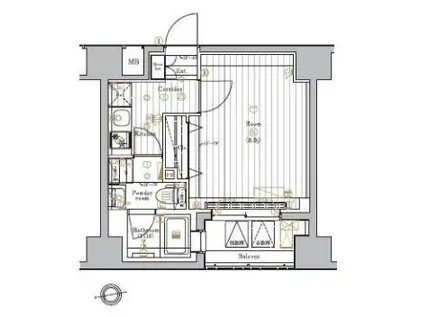 マスターマインド十番 MASTERMIND JUBAN(1K/3階)の間取り写真