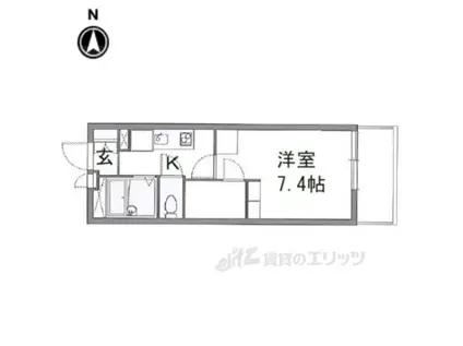 レオパレスエルヴェール サンク(1K/4階)の間取り写真