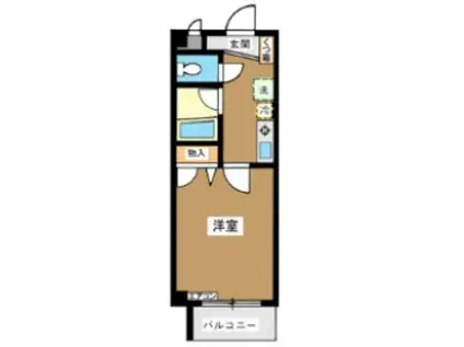 カーサ松原(1K/2階)の間取り写真