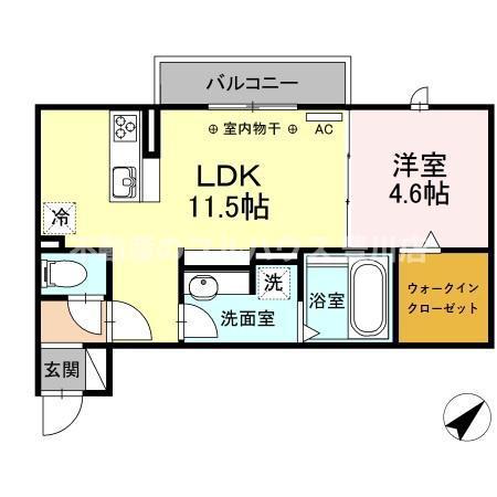 OTTS豊栄(1LDK/2階)の間取り写真