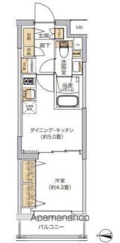 リビオメゾン湯島(1DK/1階)の間取り写真