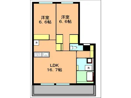 SACRA-TERRACE(2LDK/1階)の間取り写真