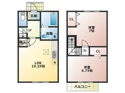 ALBUQUERQUEIII(2LDK/1階)の間取り写真