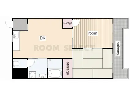 丸の内カジウラマンション(2DK/11階)の間取り写真