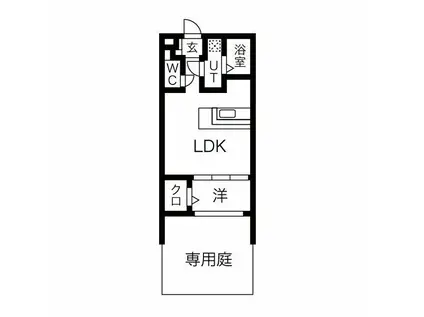 LEGIOIE西高蔵駅(1LDK/3階)の間取り写真