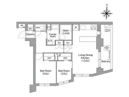 コンフォリア・リヴ永福町(2LDK/3階)の間取り写真