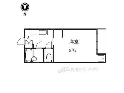 シティハイツ横木(1K/1階)の間取り写真