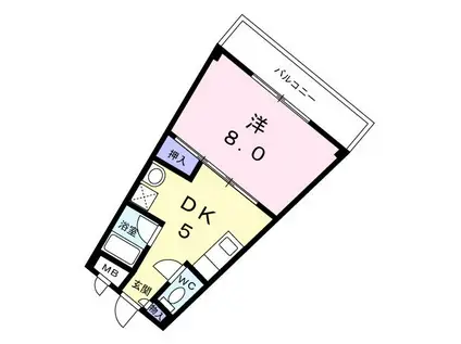 サーベイテックII(1DK/3階)の間取り写真