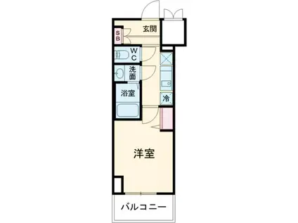 CREST TAPP DITA 神戸西パークフロント(1K/3階)の間取り写真