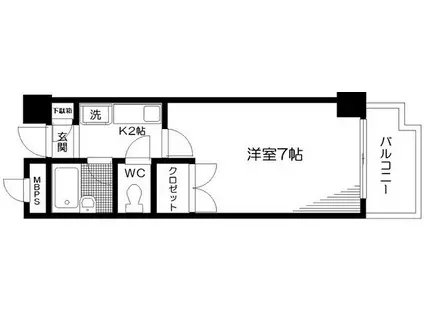 日神パレステージ玉川上水(1K/5階)の間取り写真