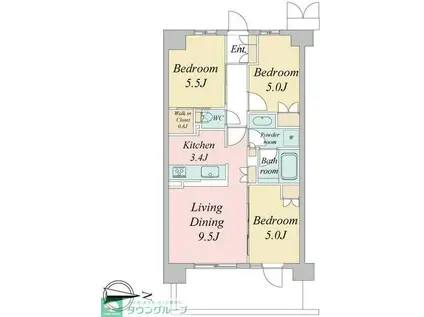 トラープランド蒼麗館(3LDK/7階)の間取り写真