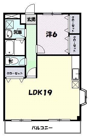 SAPHY(1LDK/3階)の間取り写真