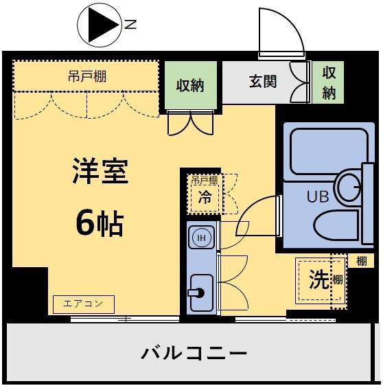 東京ロイヤルコート(1K/7階)の間取り写真
