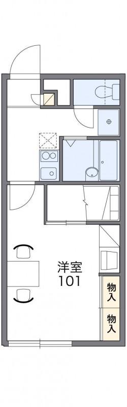 レオパレス白樺(1K/2階)の間取り写真