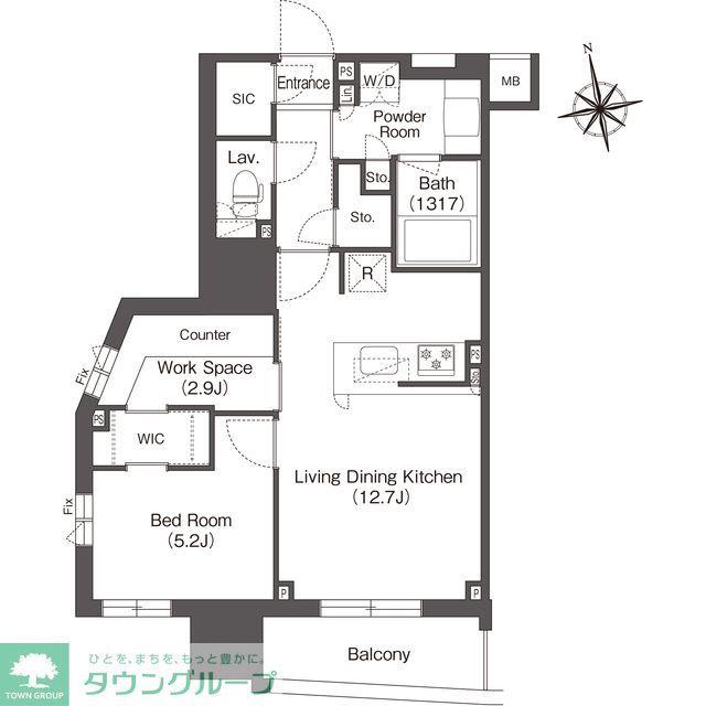 コンフォリア東上野(2LDK/4階)の間取り写真