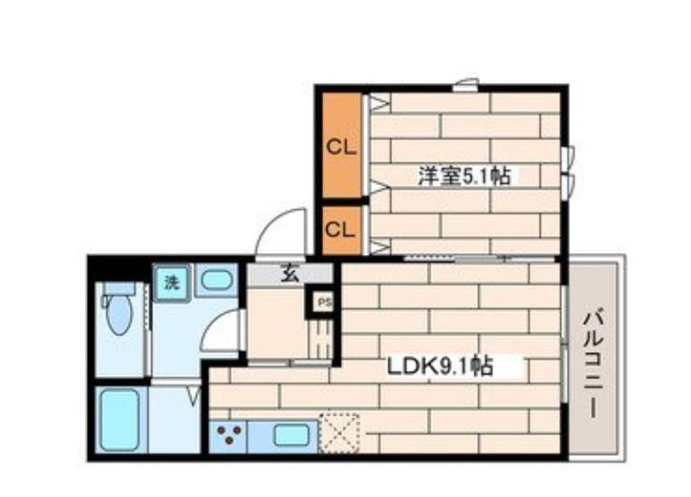 MAISON DE SANTE(1LDK/2階)の間取り写真