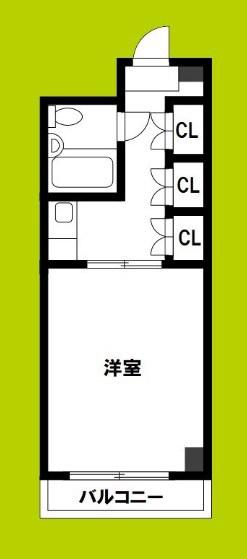 東中島マンション(1K/6階)の間取り写真