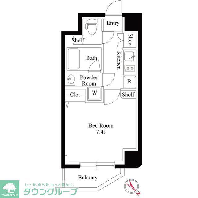 GRAN PASEO巣鴨II(1K/8階)の間取り写真