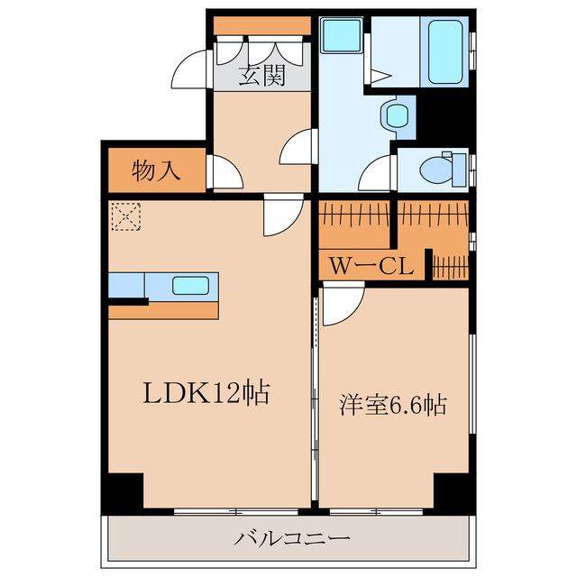 EVIDENCE TOWER(1LDK/4階)の間取り写真