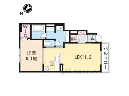 メディカル・馬淵西Ⅰ(1LDK/1階)の間取り写真