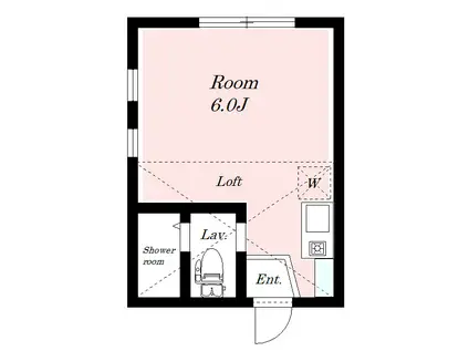 ユナイト東門前バルザック(ワンルーム/2階)の間取り写真