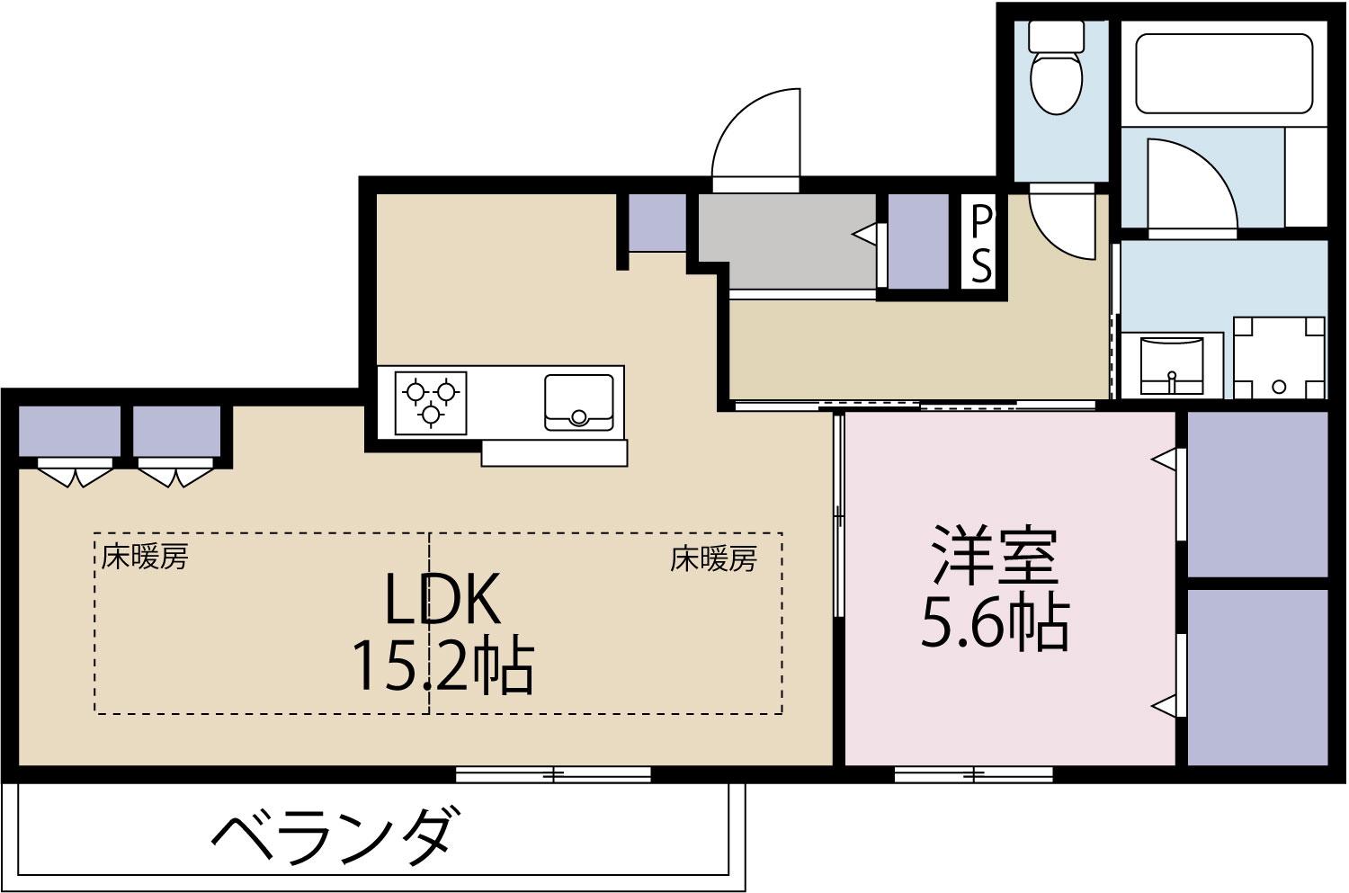 南青山7丁目メゾン(1LDK/2階)の間取り写真