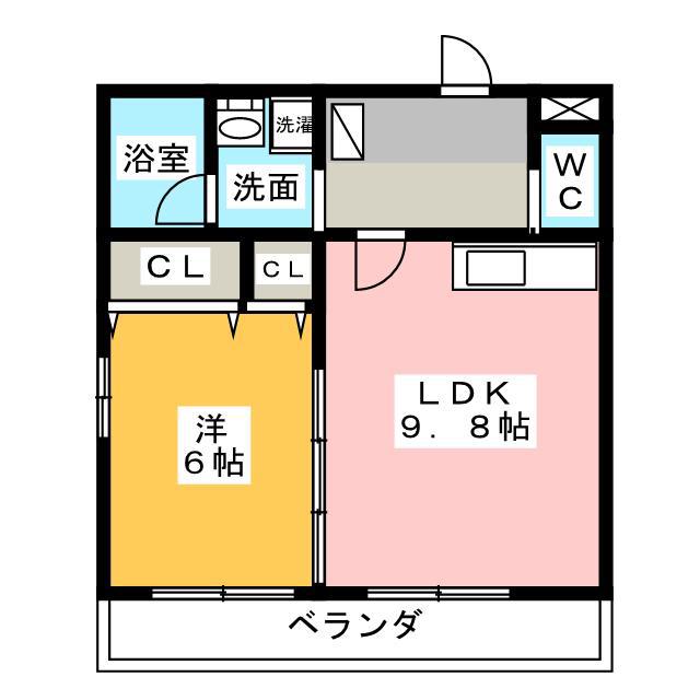 PRONTON(1LDK/4階)の間取り写真