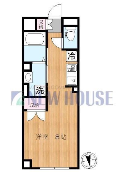 CENTENARIO市ヶ谷二十騎町(1K/3階)の間取り写真