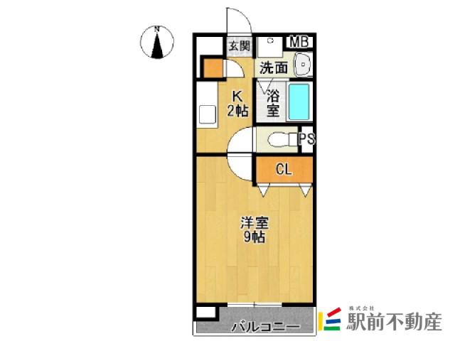 コーキ夢咲(1K/1階)の間取り写真