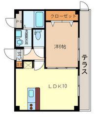 アンジェリーナ(1LDK/1階)の間取り写真
