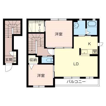 ヴィスタナハウス(2LDK/2階)の間取り写真