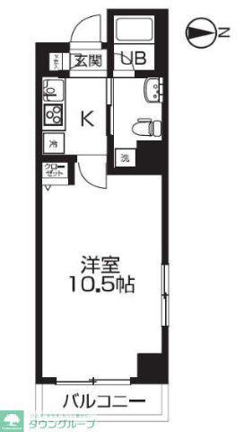 レヴィーガ練馬北町(1K/2階)の間取り写真
