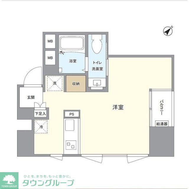 PATH代々木上原(ワンルーム/3階)の間取り写真