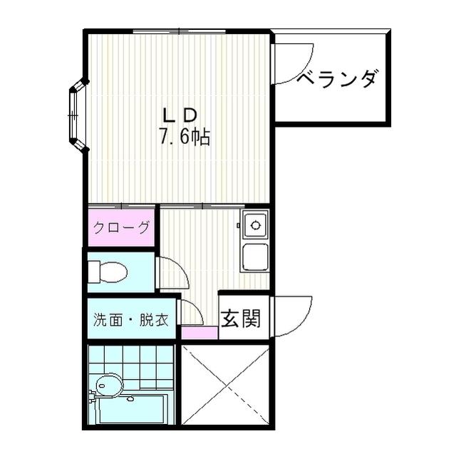 クレアトゥール松乃(1K/5階)の間取り写真