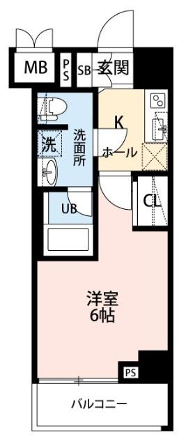 SQUARE CITY YOKOHAMA NEGISHI II(1K/7階)の間取り写真