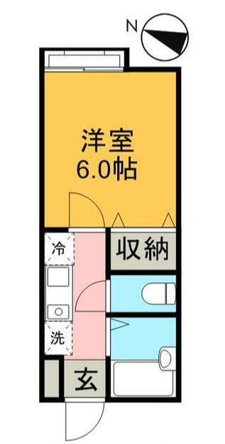 ルミエール(1K/2階)の間取り写真