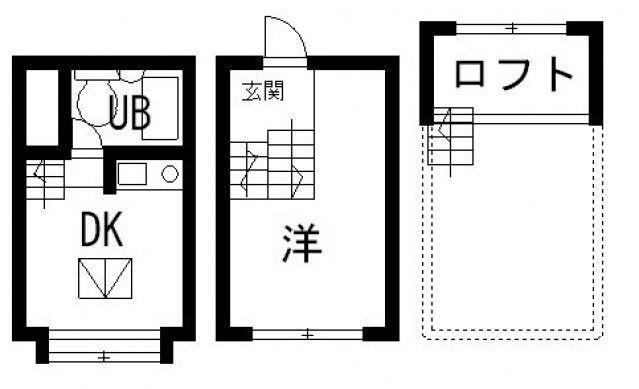 クリスタル通壱番館(1DK/2階)の間取り写真