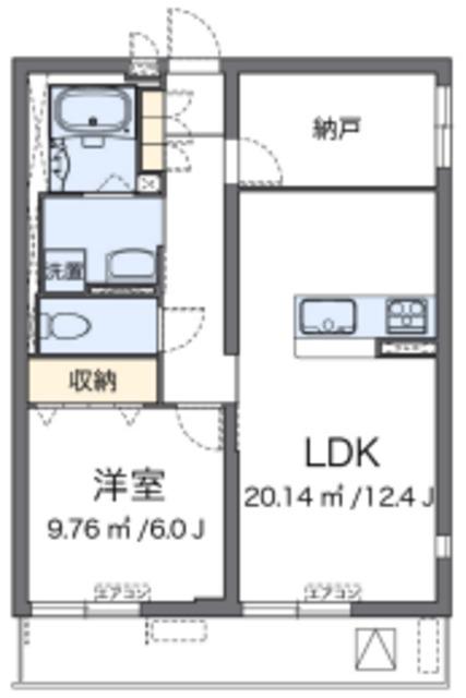 ミランダエレガンス(1LDK/3階)の間取り写真