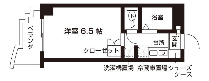 ソシアプラザ西千葉(1K/3階)の間取り写真