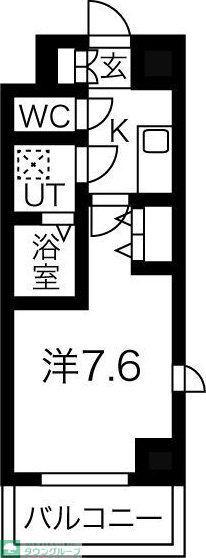 メイクス新栄(1K/2階)の間取り写真