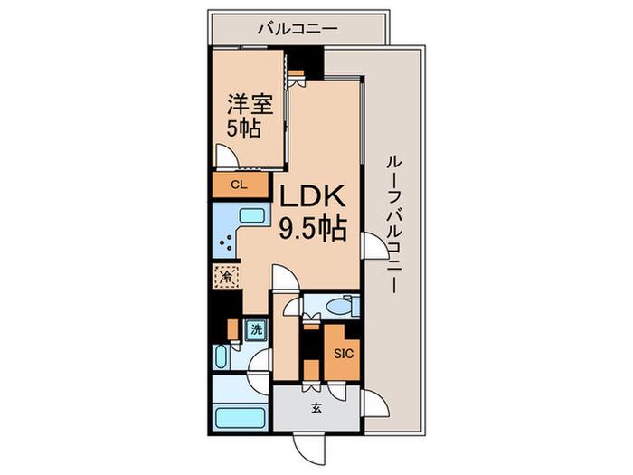 JP NOIE 駒沢大学(1LDK/4階)の間取り写真