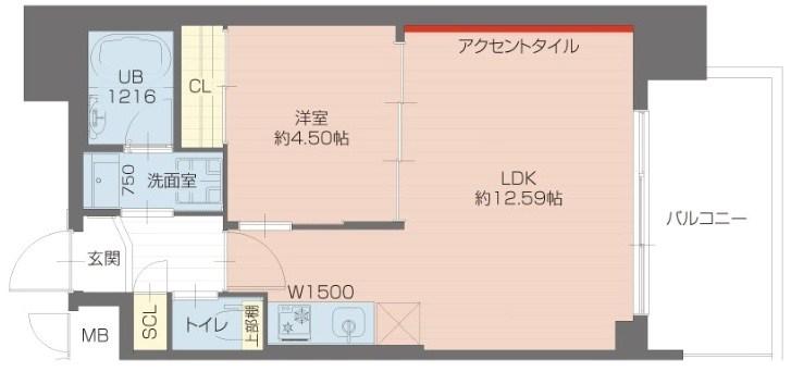 プレジオ塚本ASIAN(1LDK/10階)の間取り写真