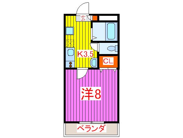 アイリッシュコート(1K/1階)の間取り写真