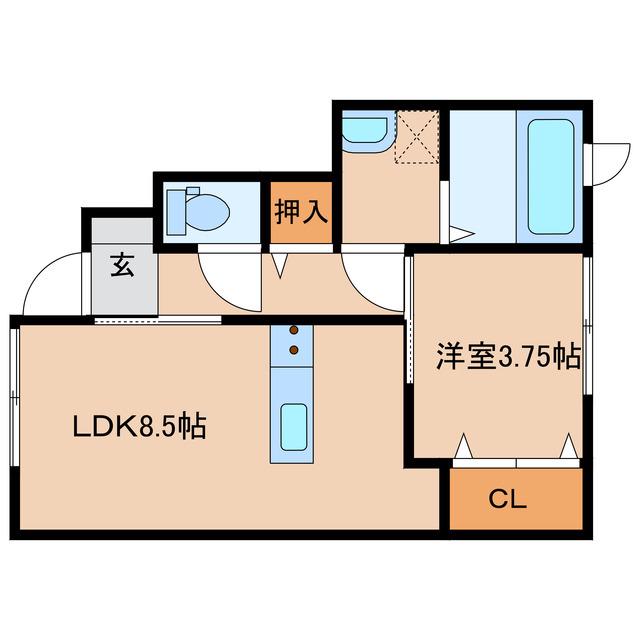 LUGN PLATS(1LDK/1階)の間取り写真